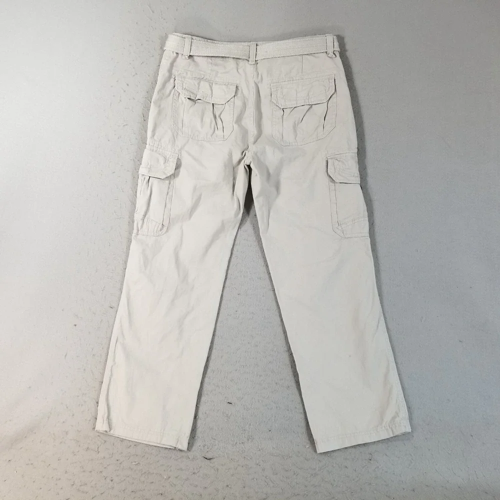 Univibe cargo pants men's 34x30 gray cotton grunge Street Y2K belt